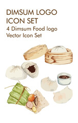 Dimsum logo vector icon set 