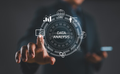 Data analysis business intelligence analytics internet technology concept..