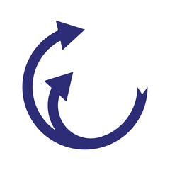 Circle arrow icon. Cycle, resumption , repeat concept. Vector illustration