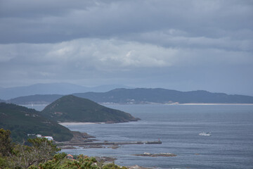View of the island of Onza or Onceta in the Ons archipelago, Pontevedra, Atlantic Islands national park