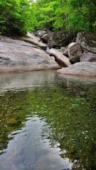 Scenery of the clean valley of Jiri Mountain in Korea