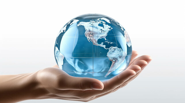 globe in hand high definition(hd) photographic creative image