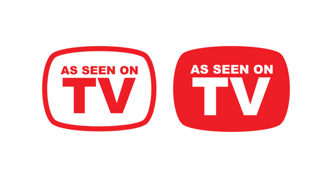 as seen on tv icon on white background	