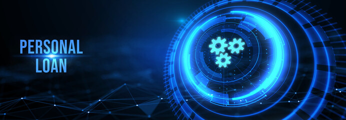 Business, Technology, Internet and network concept. Loan personal finance. 3d illustration