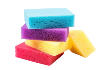 Towering Sponge Symphony. On a Clear PNG or White Background.