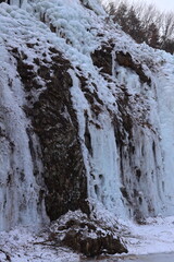 Fototapeta na wymiar ice waterfall winter snow