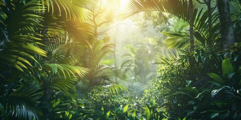 A photography of beautiful nature concept with tropical forest background