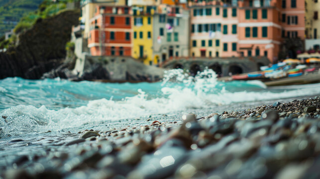 Bogliasco's Coastal Charm. Generative AI