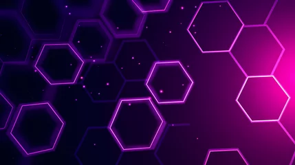 Fotobehang Purple abstract hexagon background © Derby