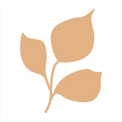 Beige abstract floral vector element