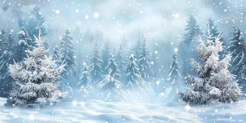 A photography of beautiful nature concept with snow forest background