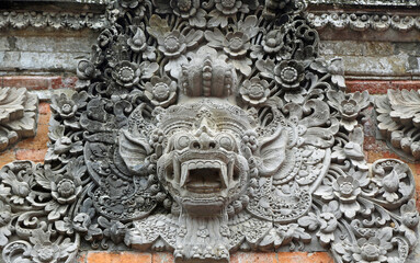 Relief decoration of Puri Saren Agung in Ubud, Bali - Indonesia