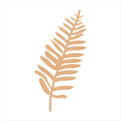 Beige abstract floral vector element