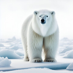 Polar bear in the snow.