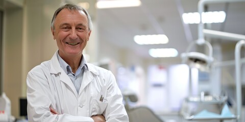 Obraz premium An image of dental clinic concept with male dentist