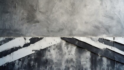 Abstract Concrete Artwork with Varied Shades of Black, Grey, and White