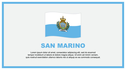 San Marino Flag Abstract Background Design Template. San Marino Independence Day Banner Social Media Vector Illustration. San Marino Banner