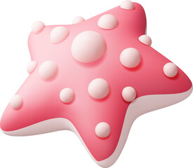 3d Red Starfish Icon