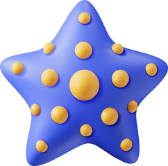 3d Blue Starfish Icon