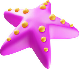 3d Red Starfish Icon