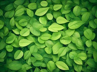 Photograph of Green Leaves Nature Concept with Vignette Background