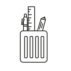 school set black and white