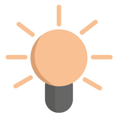 yellow light. lights symbolize ideas. get an idea. suitable for business themes. flat vector illustration.