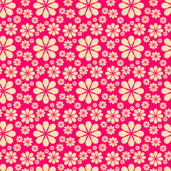 Seamless decorative pattern with flowers wallpaper festive  birthday background art decor design for textile, paper