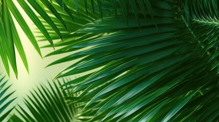 The spiked leaves of a small palm tree in the foreground with the background illuminated by the midday sun.