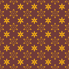 Seamless decorative pattern with flowers wallpaper festive  birthday background art decor design for textile, paper