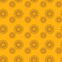 Seamless decorative pattern with flowers wallpaper festive  birthday background art decor design for textile, paper