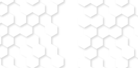Abstract background with hexagons Abstract hexagon polygonal pattern background vector. seamless bright white abstract honeycomb background.	
