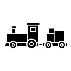 Illustration of Train Toy design Glyph Icon