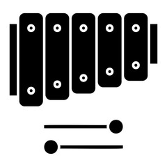 Illustration of Xylophone design Glyph Icon