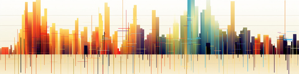 A minimalist chart captures the rhythm of market trends, each spike and dip a note in the symphony of finance. - obrazy, fototapety, plakaty