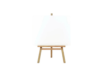 Blank White Board Isolated on Transparent Background