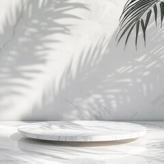 Round Marble Table With Plant