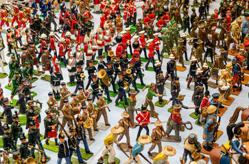 British hand painted metal soldier figurines
