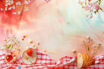abstract background for National Picnic Day - obrazy, fototapety, plakaty