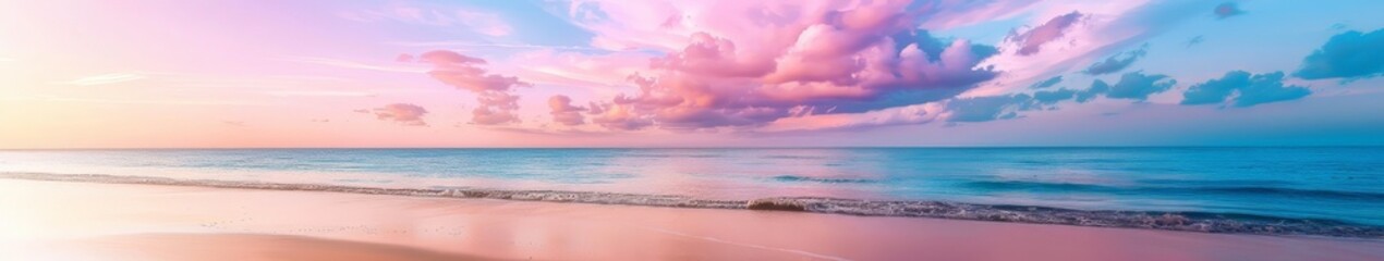 Fototapeta na wymiar Blurry Beach With Sky Background