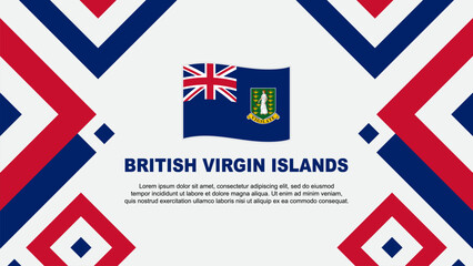 British Virgin Islands Flag Abstract Background Design Template. British Virgin Islands Independence Day Banner Wallpaper Vector Illustration. Template