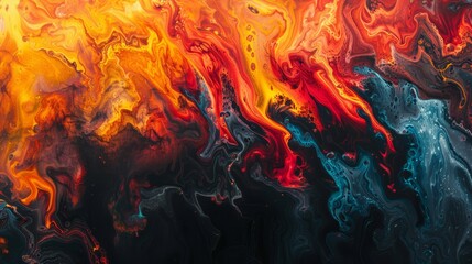 Abstract fluid art background with mixing colors