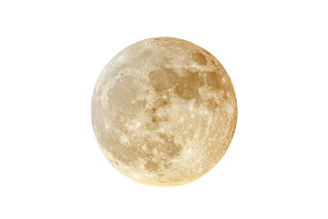 Full Moon Illuminates White Background