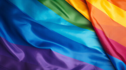 A Rainbow gay flag as background. LGBT concept,Pride month