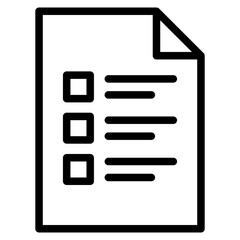 evaluate, document with checklist icon