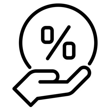 percentage on hand icon