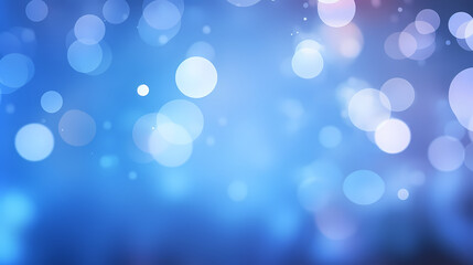Blue abstract bokeh polka dots