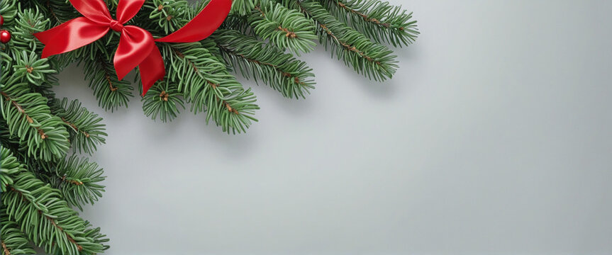 Christmas decoration border spruce colorful background