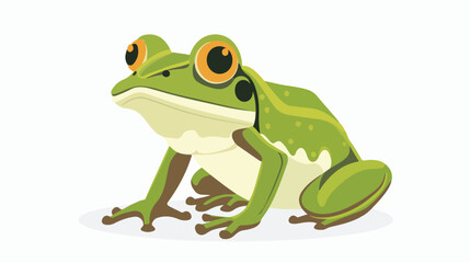 An animal frog icon flat vector isolated on white background