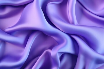 Closeup of rippled one purple color silk fabric Whole background Abstract background, AI generated